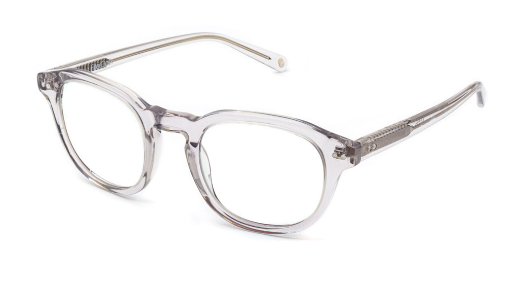 Acero Mist Clear computer glasses viewed from side