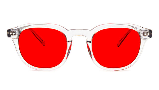 Acero Mist Red blue blocking glasses viewed from front