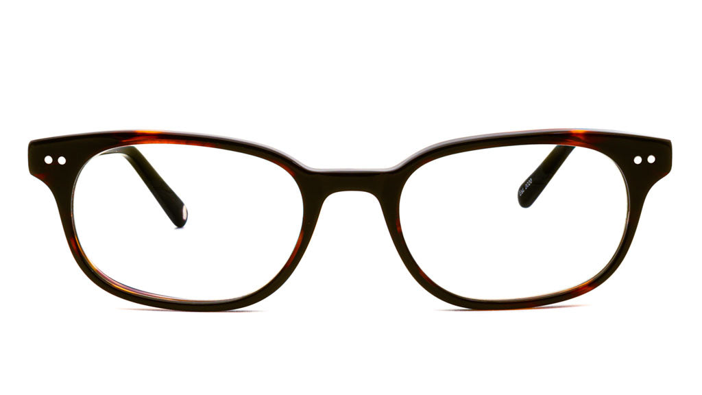 Sage Cocoa Clear blue light glasses viewed from front