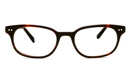 Sage Cocoa Clear blue light glasses viewed from front
