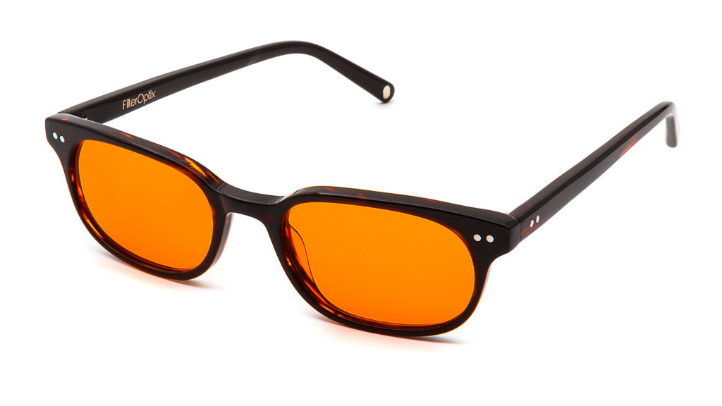 Sage Cocoa Orange blue light blockers viewed from side