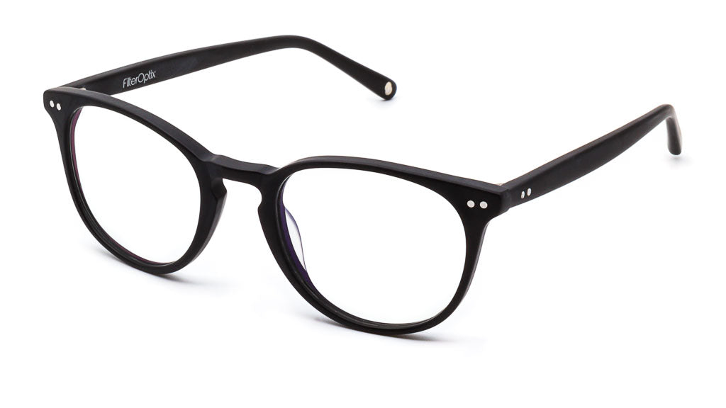 Ventus Matte Black computer glasses viewed from side