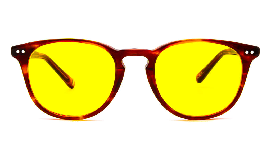 Ventus Saffron Yellow blue light glasses viewed from front