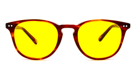 Ventus Saffron Yellow blue light glasses viewed from front