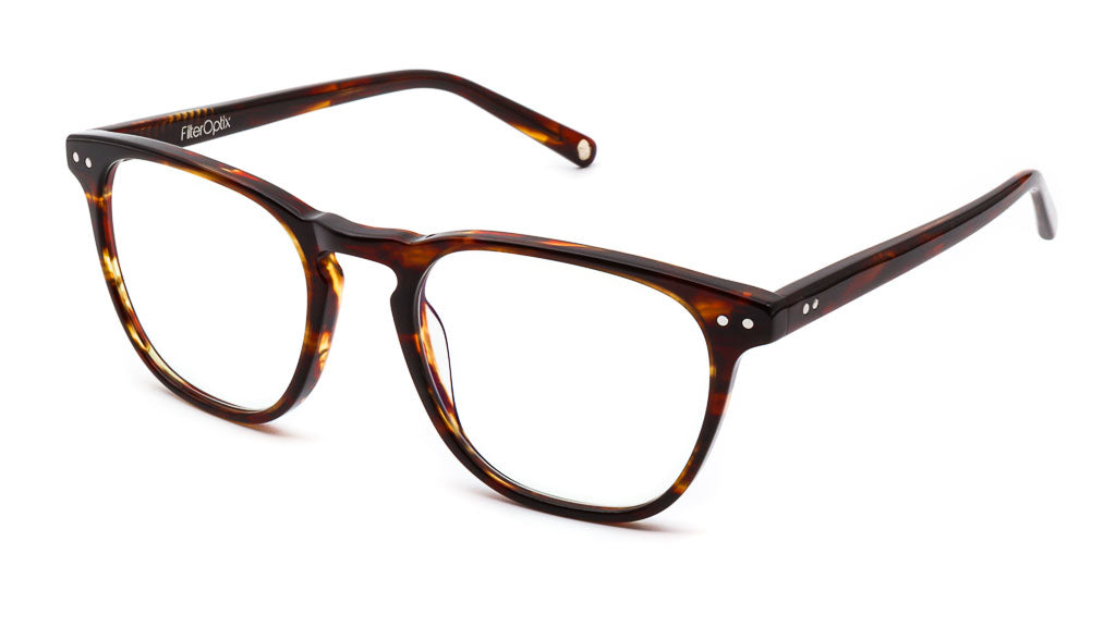 Yama Cinnamon Clear blue light blockers viewed from side